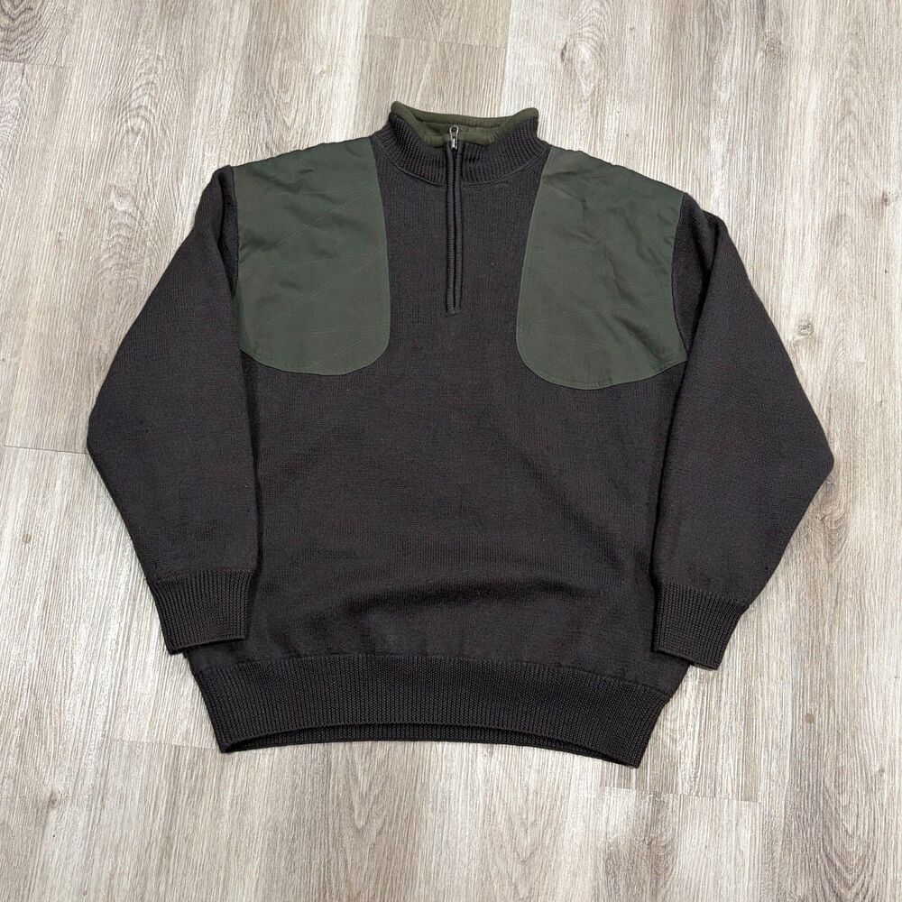 Vintage 00s Sportsman's Outfitters Wool Sweater Windstopper Mens Size Large Gray